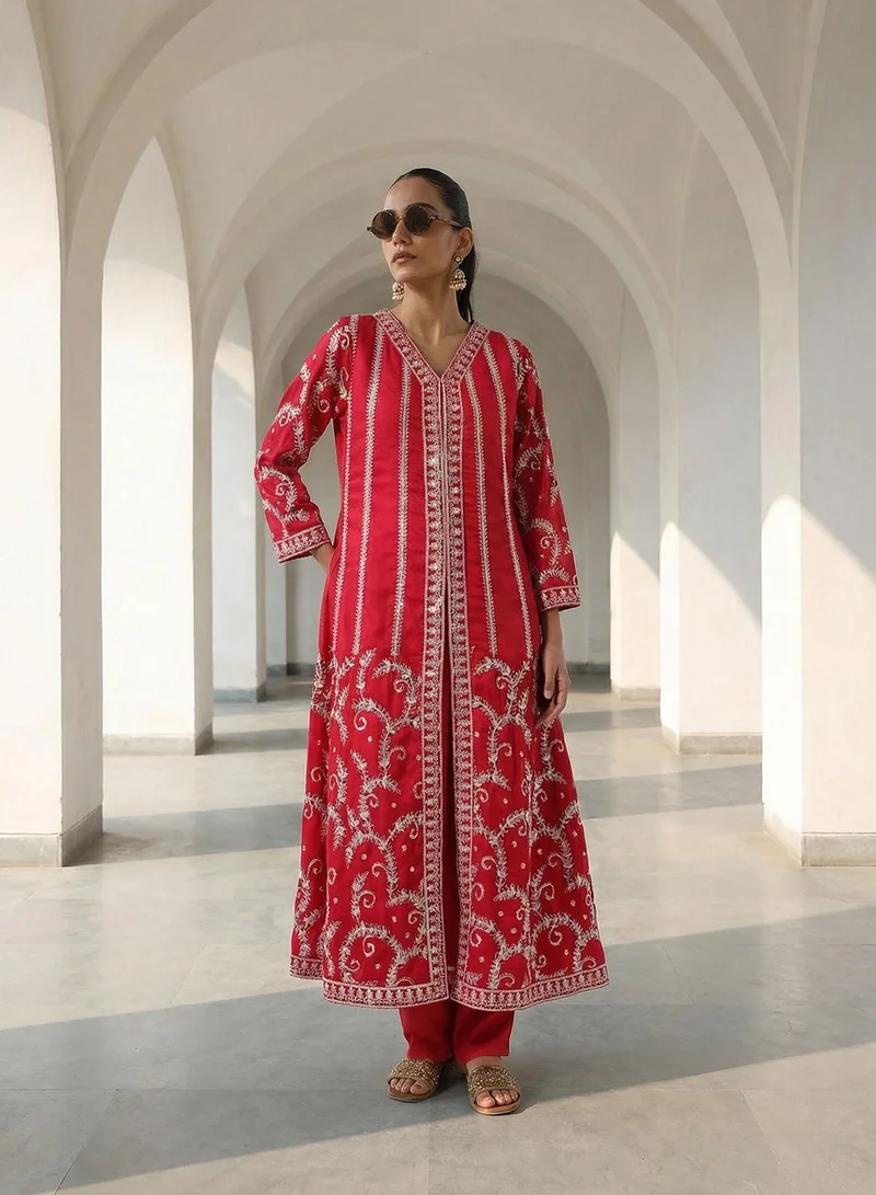Ishin  Rich Pink A Line Dresses for Women | Best Price UAE